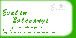 evelin molcsanyi business card